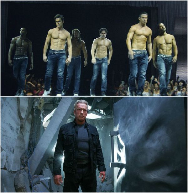 Magic Mike XXL si Terminator Genisys au esuat in box-office. Jurassic World si Inside Out domina in continuare cinematografele din SUA