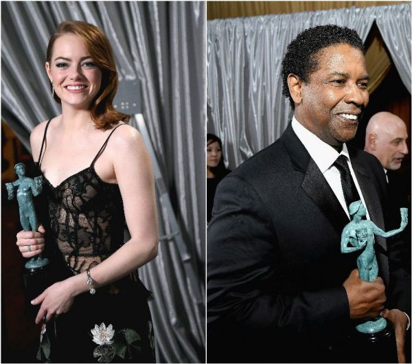 Premiile SAG. Hidden Figures a primit trofeul serii, Denzel Washington si Emma Stone, actorii invingatori. Cred ca o sa lesin