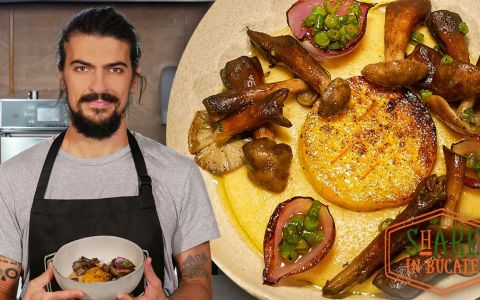 Share în bucate cu Alex Petricean - Mămăligă fiartă în zer, cu ciuperci