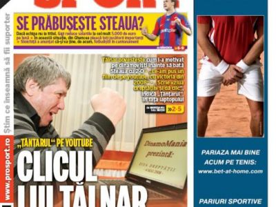 Azi In Prosport Cum A Batut O Dinamo Pe Steaua Sport Ro