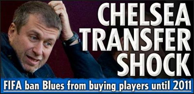 Chelsea nu mai are voie sa faca transferuri pana in ianuarie 2011!