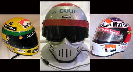 Liciteaza pentru castile originale ale celor mai mari piloti din istorie! Senna, Mansell, Schumacher sau Rossi...preturi de pornire de la 0 euro !!!