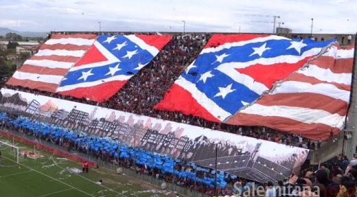 Momentul in care cele mai tari galerii din lume <span style="color:#f00;">se inclina in fata unei echipe din LIGA A PATRA!</span> Coregrafie INCREDIBILA facuta la Salernitana: <span style="color:#f00;">VIDEO</span>