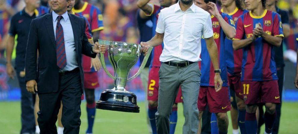 Omul care a creat Barcelona super campioana e in Romania! <span style="color:#f00;">Ce a spus Joan Laporta despre Hagi si Popescu</span>