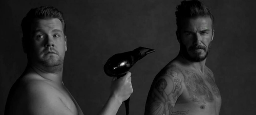 Cea mai ciudata reclama la lenjerie intima din cariera lui Beckham! <span style="color:#f00;">Cine apare langa el in clip. SUPER VIDEO :)</span>