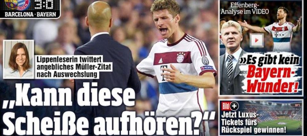 Scandal total intre Guardiola si Muller. Nemtii de la Bild au <span style="color:#f00;">CITIT PE BUZE</span> cum a injurat jucatorul in fata lui Pep