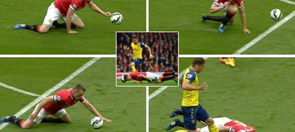 <span style="color:#f00;">Cel mai bizar tackling din Premier League in 2015!</span> Ce a incercat sa faca Phil Jones in fata lui Giroud. FOTO