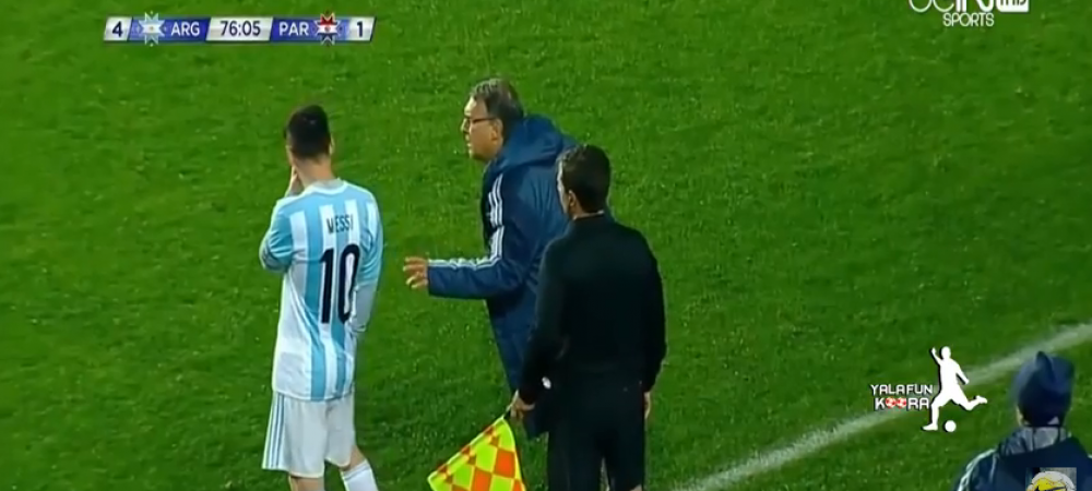 VIDEO Messi face LEGEA la nationala Argentinei! <span style="color:#f00;">Momentul in care se duce si ii da INDICATII lui Tata Martino!</span> Ce i-a cerut