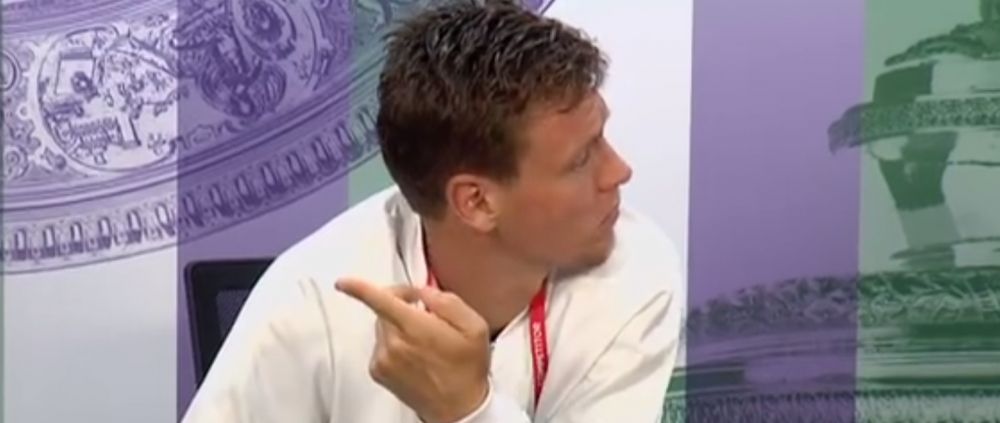 <span style="color:#f00;">"Asta face misto de mine?"</span> Moment incredibil la Wimbledon. Ce a patit acest jucator dupa meci. VIDEO