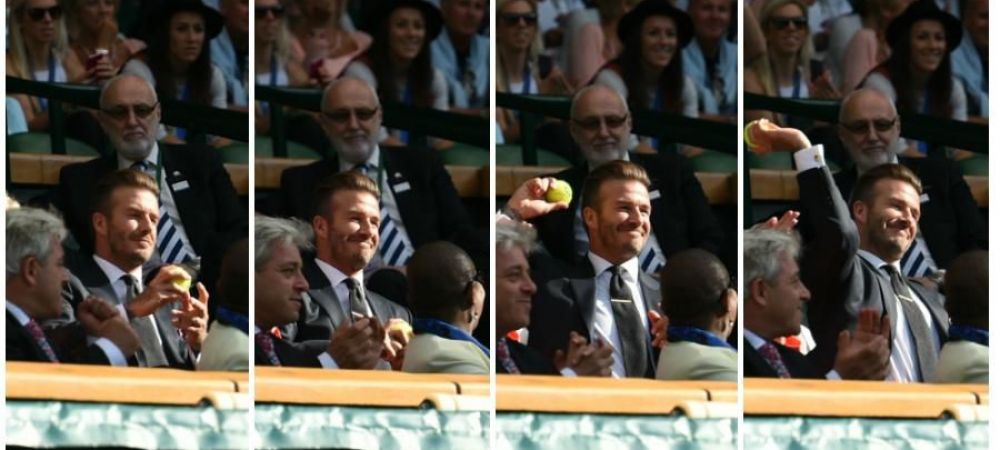 <span style="color:#f00;">FAZA ZILEI la Wimbledon a fost reusita de ...Beckham!</span> Momentul in care toata arena a inceput sa-l aplaude pe fostul star al Angliei! VIDEO