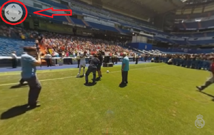 Spectaculos! E ca si cum ai fi pe teren: Real Madrid <span style="color:#f00;">l-a prezentat pe Danilo folosind tehnologia video 360°! Misca sagetile din stanga</span>