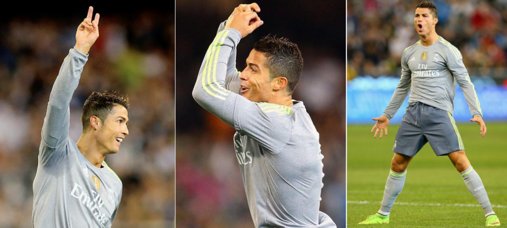 <span style="color:#f00;">SIIIIIIIIIII :)) Parca are trecut in contract sa faca gestul asta la fiecare gol! </span>Cum a sarbatorit Ronaldo un gol banal - VIDEO