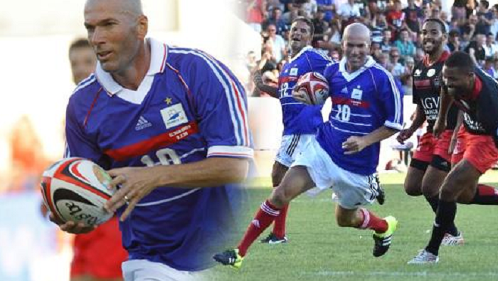 <span style="color:#f00;">Zidane, magician si la rugby! </span>Generatia '98 a Frantei a facut show intr-un meci demonstrativ <span style="color:#f00;">jumatate fotbal, jumatate rugby VIDEO</span>