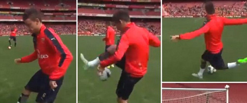 <span style="color:#f00;">"Cristiano, tu poti sa faci asta?" </span>Faza senzationala facuta de Koscielny la antrenamentul lui Arsenal! Mingea s-a dus fabulos