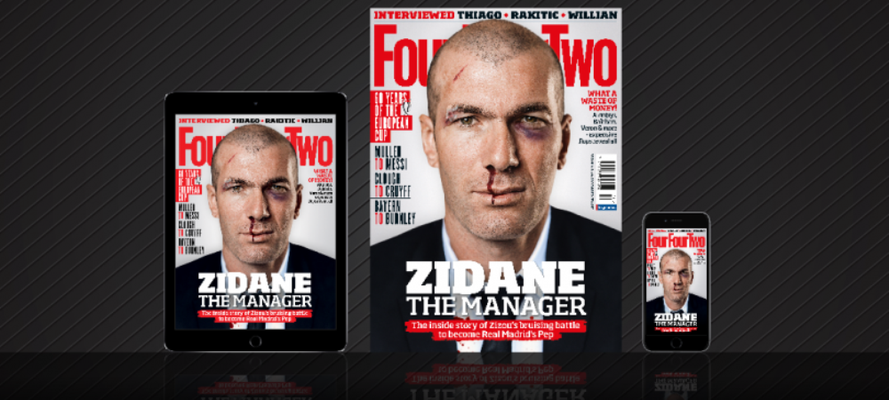 <span style="color:#f00;">"Lupta lui Zidane pentru a deveni un Guardiola al Realului"</span> Imaginea spectaculoasa aparuta astazi in FourFourTwo