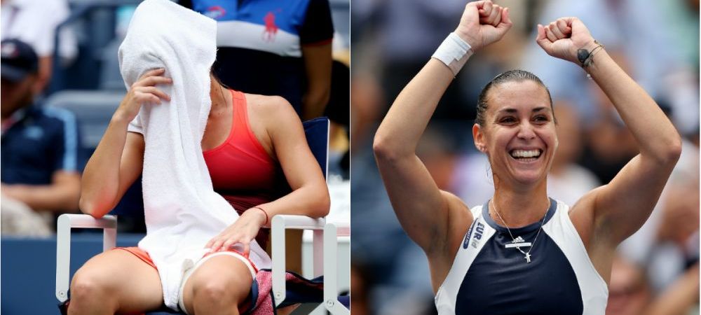 GALERIE FOTO | <span style="color:#f00;">Filmul unei semifinale dramatice.</span> Simona Halep a ratat sansa unei finale la US Open, dupa ce a prins-o pe Flavia Pennetta intr-o zi formidabila