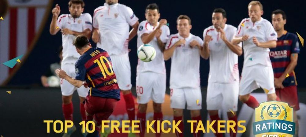 <span style="color:#f00;">Ronaldo nu e in top, Messi e abia pe 5!</span> Cine e pe primul loc in clasamentul executantilor de lovituri libere din FIFA 16