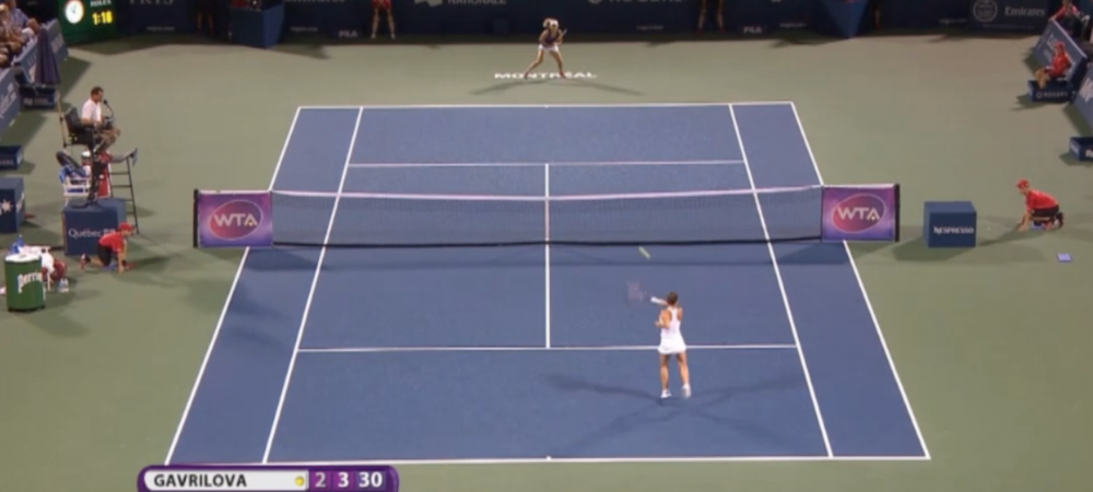 <span style="color:#f00;">Simona Halep candideaza pentru lovitura lunii in circuitul WTA:</span> punct superb castigat impotriva Gavrilovei, la Montreal. VIDEO