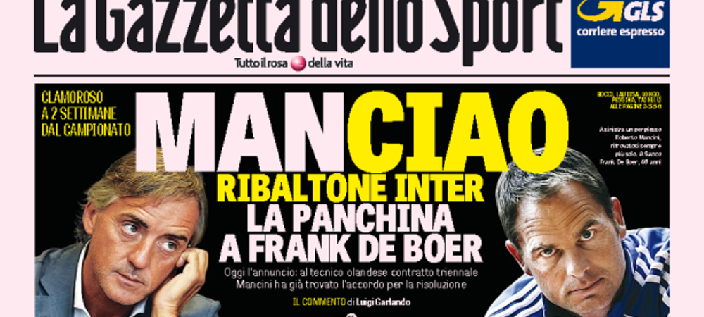 MAN<span style="color:#f00;">CIAO</span>! Inter anunta demiterea lui Mancini! <span style="color:#f00;">CHIVU se pregateste sa devina SECUND</span>: Frank de Boer va fi noul antrenor