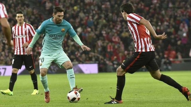 SOC in Cupa Spaniei! <span style="color:#f00;">Barcelona, invinsa de Bilbao in noua oameni! </span>Messi a dat bara la ultima faza