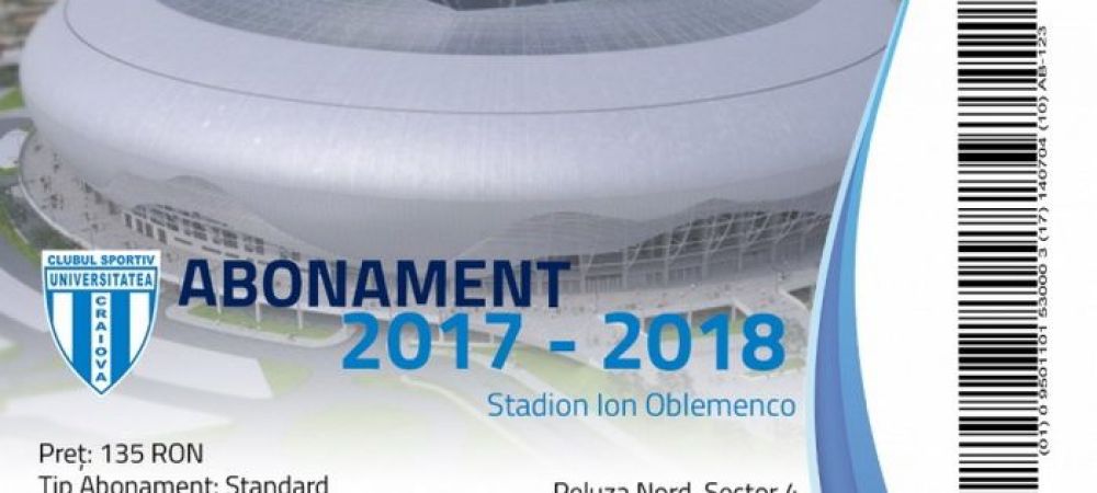 Craiova vinde de azi abonamente pentru noul Oblemenco, chiar daca stadionul e un santier! <span style="color:#f00;">Cat costa abonamentele si cand va fi inaugurata arena</span>