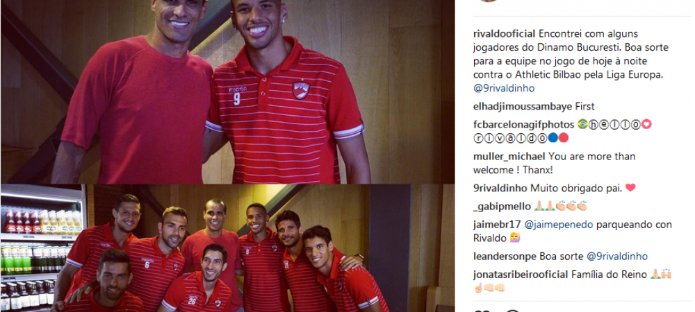 <span style="color:#f00;">Rivaldo, motivatia SUPREMA pentru jucatorii lui Dinamo </span>inaintea meciului URIAS cu Bilbao! Ce mesaj a postat pe net