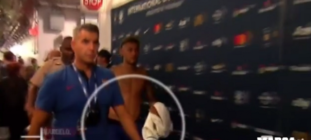 <span style="color:#f00;">Gestul pe care niciun jucator al Barcei nu l-a mai facut. </span>Neymar a stat 15 minute in vestiarul Realului, dupa meci. Cu ce a plecat