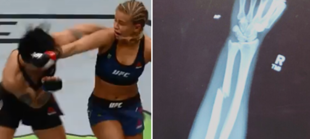 Ti se face pielea de gaina! Moment incredibil in UFC: Paige VanZant si-a lovit atat de tare adversara incat si-a rupt mana! <span style="color:#f00;">Fractura S-A AUZIT</span>