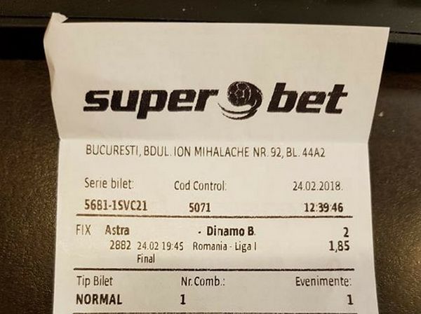 <span style="color:#f00;">Te lasi de pariuri dupa asa ceva! </span>INCREDIBIL: Cati bani a mizat un dinamovist pe o victorie cu Astra si o calificare in Play Off