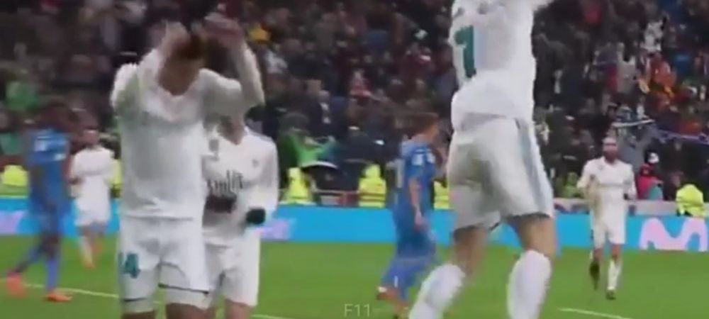 Faza dementiala in victoria Realului! <span style="color:#f00;">Casemiro a incercat sa-l IMITE pe Cristiano Ronaldo dupa gol!</span> Ce a iesit :))