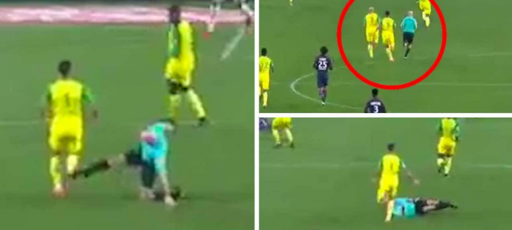 <span style="color:#f00;">ULTIMA ORA | Suspendare cat pentru retragere!</span> Ce pedeapsa a primit arbitrul care i-a pus piedica unui fotbalist la Nantes - PSG, in Ligue 1