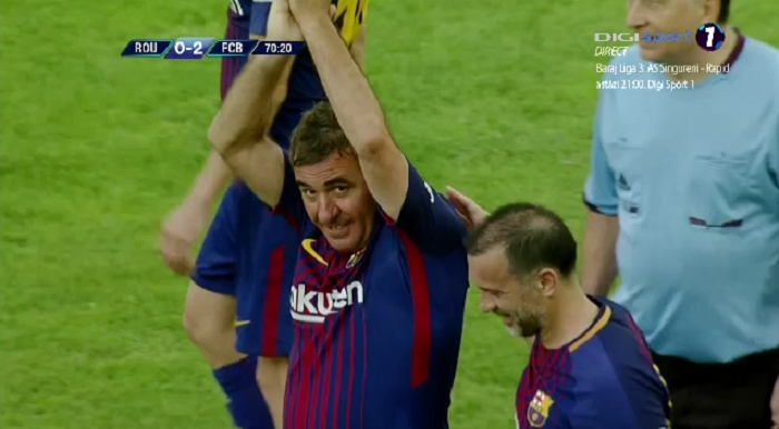 <span style="color:#f00;">Primul gol marcat vreodata de Hagi in poarta Romaniei! </span>Barcelona a castigat cu 2-0 meciul de pe Cluj Arena