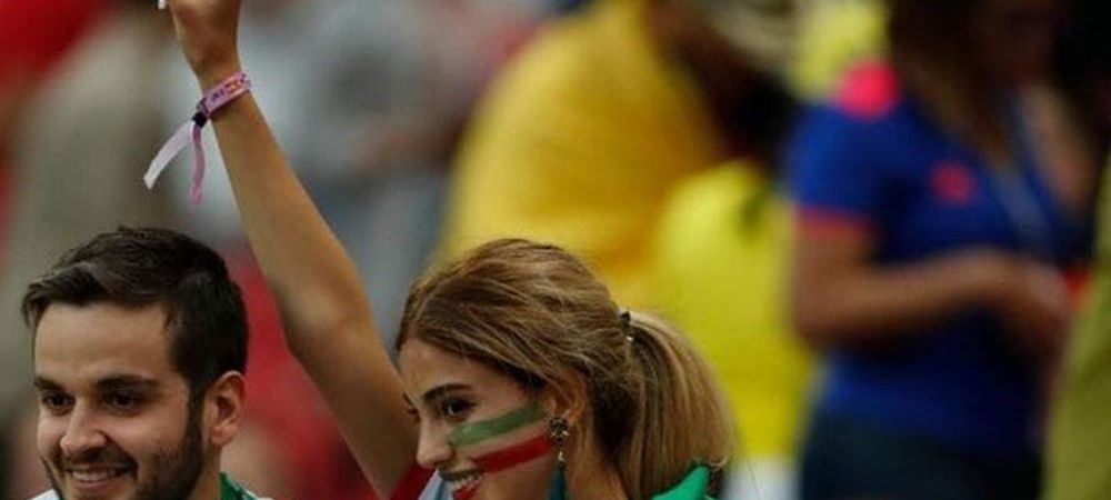 Imaginea s-a viralizat rapid!<span style="color:#f00;"> Cum a fost surprinsa aceasta spectatoare din Iran pe stadion la CM 2018.</span> FOTO