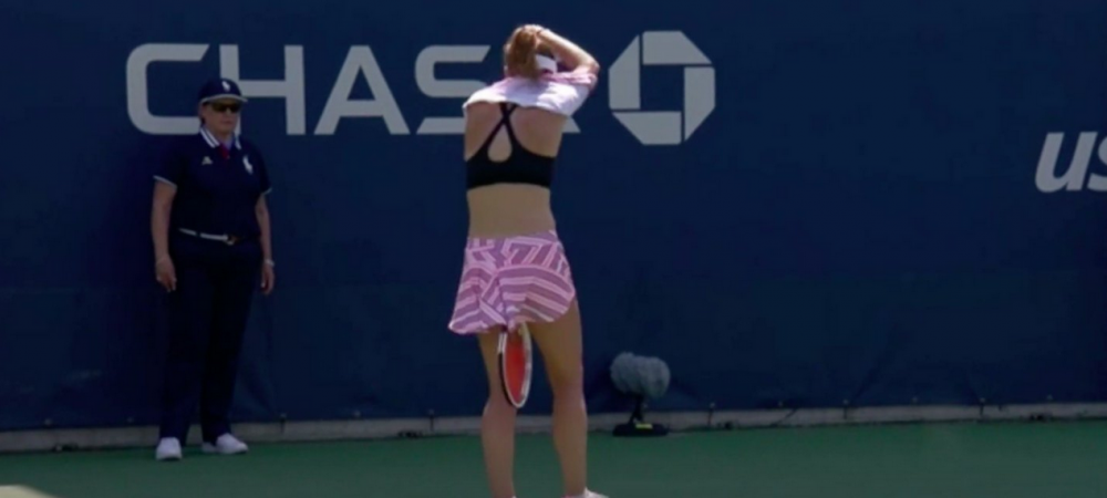 <span style="color:#f00;">"Nu mi s-a mai intamplat niciodata asa ceva!"</span> Moment incredibil la US Open: <span style="color:#f00;">s-a DEZBRACAT in timpul meciului! </span>