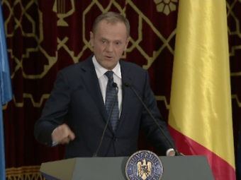 
	Duckadam, Comaneci si Halep, dati exemplu de Donald Tusk in discursul de la Bucuresti! Presedintele Consiliului European a vorbit in limba romana
