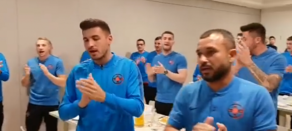 VIDEO | <span style="color:#f00;">Teja a dat liber la petrecere in cantonament, de ziua unui fotbalist! </span>Jucatorul sarbatorit de colegii de la FCSB