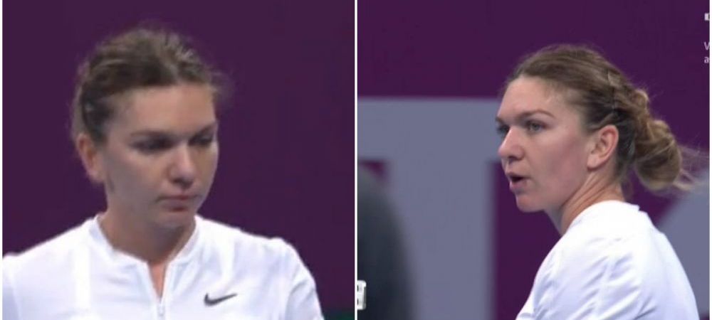 Moment incredibil pe teren! <span style="color:#f00;">Simona Halep s-a uitat catre propria loja si a TUNAT: "Nu mai da din cap aiurea!</span>" FOTO