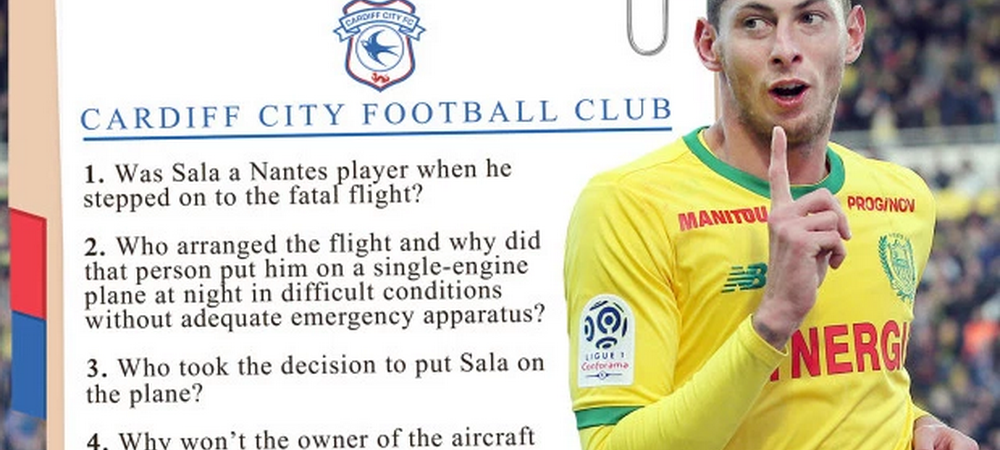 Cardiff a sesizat POLITIA in cazul Emiliano Sala! <span style="color:#f00;">Cele 10 intrebari care scot la iveala partea NEAGRA a fotbalului. </span>Ce raspunsuri asteapta galezii