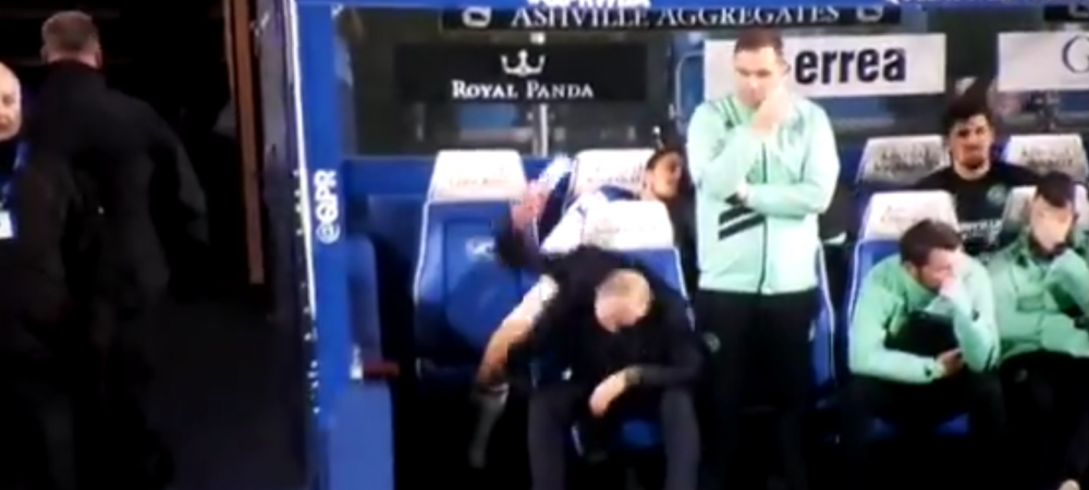 <span style="color:#f00;">A vrut si el sa sparga o sticla... :)) EPIC FAIL! Cosmarul stelistilor McClaren, distrus pe banca! </span>Ce a facut la marginea terenului