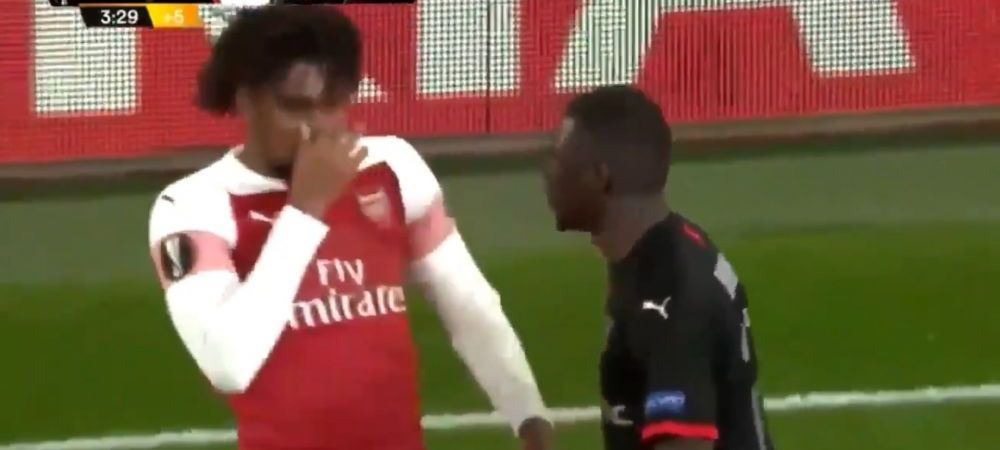 <span style="color:#f00;">Faza incredibila in UEFA Europa League la Arsenal - Rennes!</span> Iwobi i-a facut semn adversarului sau ca...ii miroase gura! <span style="color:#f00;">VIDEO</span>