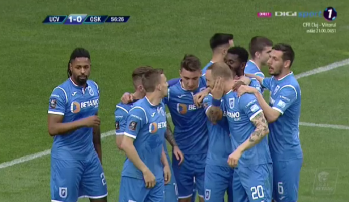 Craiova se bate pentru locul 2:<span style="color:#f00;"> 1-0 cu Sepsi, nebunie de gol Cicaldau! Etapa viitoare: Craiova - FCSB</span>