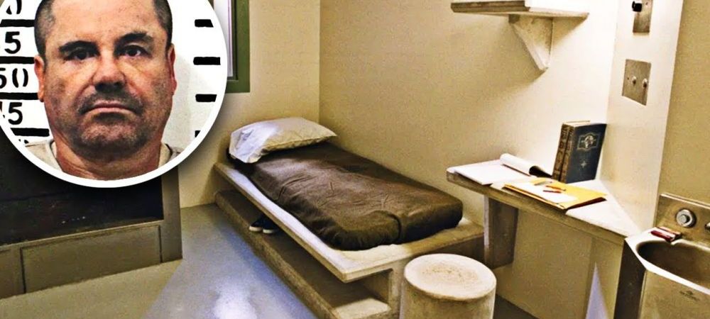 Prima fotografie cu celula in care El Chapo isi va petrece tot restul vietii! Traficantul sta 23 de ore pe zi inchis