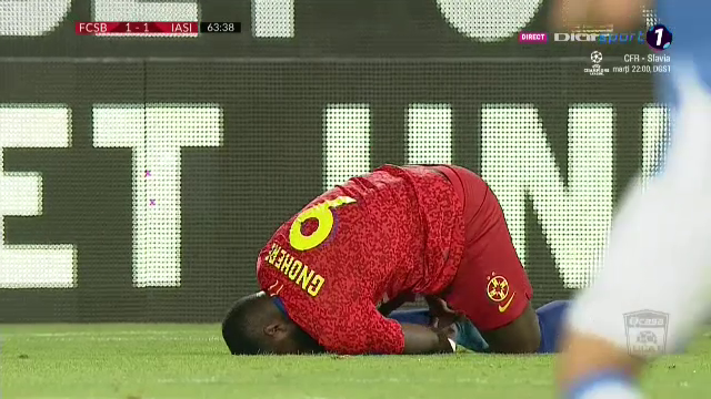 <span style="color:#f00;">Au primit unul degeaba, trebuia sa mai aiba alte doua penalty-uri?! Barsan n-a mai dat NIMIC!</span> Gnohere si Popa, impiedicati de Diallo