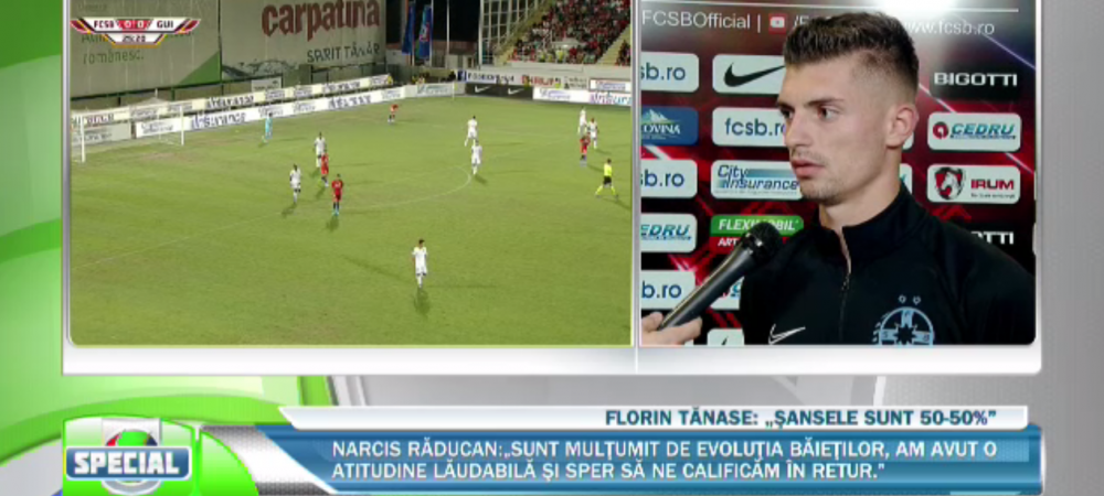 FCSB 0-0 GUIMARAES | <span style="color:#f00;">"A invatat foarte mult fotbal de la Hagi, sper sa ne ajute!" Ce spune Tanase despre viitorul antrenor al FCSB</span>