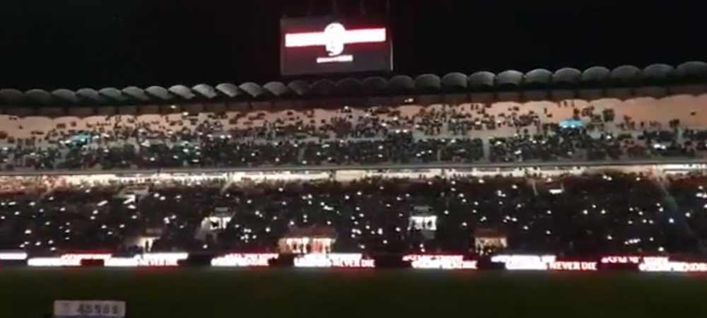 RESPECT TOTAL! AC Milan i-a dedicat un moment superb lui Kobe Bryant, mare fan al echipei, la meciul din Cupa! Imaginile i-au impresionat pana la lacrimi pe fani