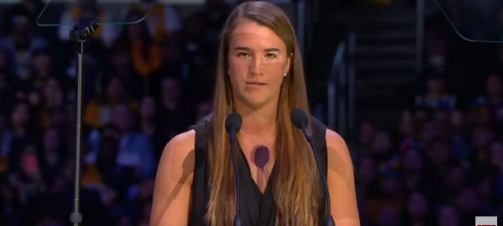 In memoriam Kobe Bryant | <span style="color:#f00;">Sabrina Ionescu, discurs emotionant la ceremonia dedicata mareului star NBA: "Inca ii mai dau mesaje lui Kobe..."</span>