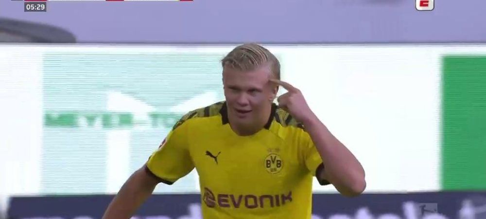 Nebunieee! S-a intors Haaland si a dat gol in minutul 95! <span style="color:#f00;">Antrenorul lui Dortmund s-a ACCIDENTAT dupa ce s-a bucurat la gol!</span>