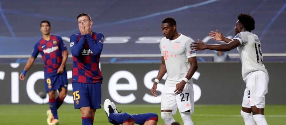 Pique, in stare de soc dupa 2-8 cu Bayern:<span style="color:#f00;"> "E o rusine. Ma ofer sa plec, sa vina altii in locul meu!"</span>
