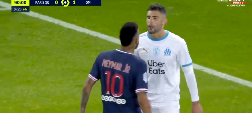 N-ai vazut asa ceva! PSG 0-1 Marseille, <span style="color:#f00;">DEMENTA TOTALA! 5 eliminari, Neymar - DAT AFARA. "Esti rasist tu, esti rasist!" Ce i-a tipat in fata unui adversar, inainte sa-i dea cu palma dupa cap</span>