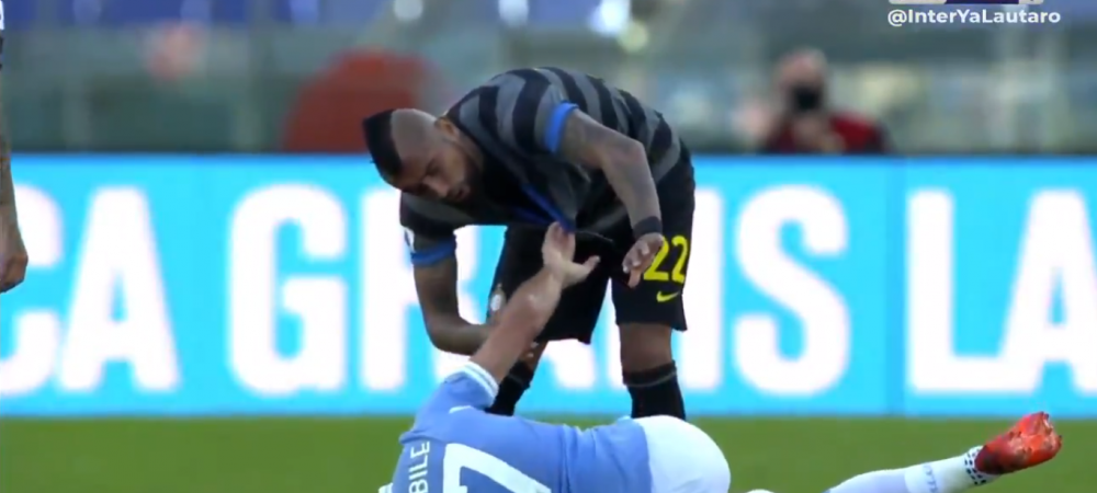 <span style="color:#f00;">Immobile si-a iesit din minti!</span> L-a lovit pe Vidal direct in figura dupa un fault! Reactia incredibila a golgeterului Europei